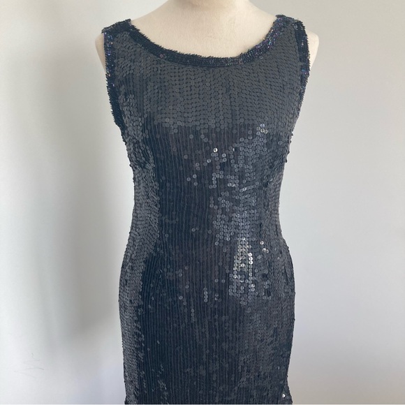 Linsiano sequin and silk dress - Picture 3 of 9